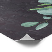 素朴なユーカリメモリアル ラブメモリーフォト ポスター (角)