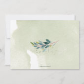 素朴なユーカリ、ブルーガムのリハーサルディナー 招待状 (裏面)