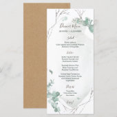 素朴なユーカリ メニュー (正面/裏面)