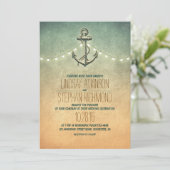 素朴なライト航海のないかりの結婚式 招待状 (スタンド正面)