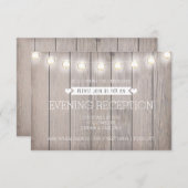 素朴なライト-夕べの披露宴カード エンクロージャーカード (正面/裏面)