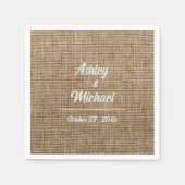 素朴なラップ自然パター結婚ン スタンダードカクテルナプキン (正面)