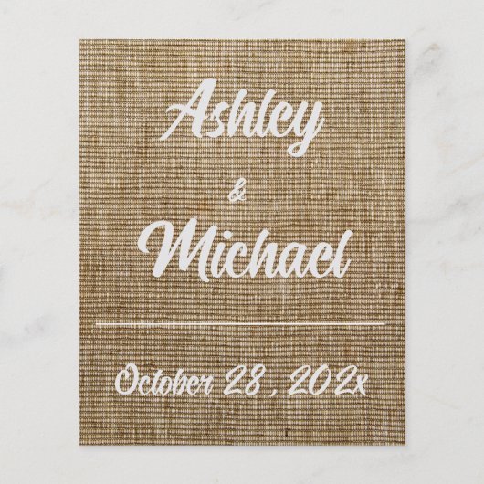 素朴なラップ自然パター結婚ン チラシ (正面)