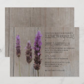 素朴なラベンダーのウェディング招待状 招待状 (正面/裏面)