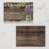 素朴なラベンダーの花の瓶の宿泊施設 エンクロージャーカード (正面/裏面)