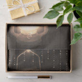 素朴なランタンとライト ブラウン バーン ウッド ウェディング 薄葉紙 (ギフト)