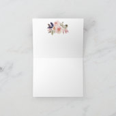 素朴なランタン水彩花の感謝カード サンキューカード (内部)