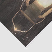 素朴なランタン ライトブラウンの納屋の木材 ウェディング 薄葉紙 (詳細)