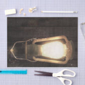 素朴なランタン ライトブラウンの納屋の木材 結婚式 薄葉紙 (クラフト)