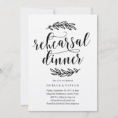 素朴なリハーサルの夕食の招待状 招待状 (正面)