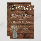 素朴なリハーサルディナー招待状, リハーサル 招待状 (正面/裏面)