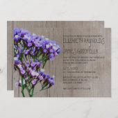 素朴なリモニウムのウェディング招待状 招待状 (正面/裏面)