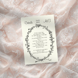 素朴なリースのエンクロージ結婚ンカードを持つアイボリー エンクロージャーカード