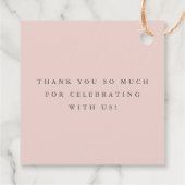 素朴なリースのモノグラムのベビーシャワーのメッセージカード フェイバータグ (裏面)