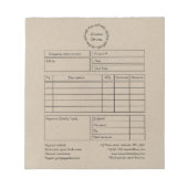 素朴なリースの茶色の紙 ノートパッド (正面)