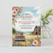 素朴なレッドネックカントリーウェディング 招待状 (スタンド正面)