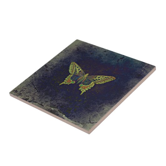 素朴なレトロの蝶 タイル (側面)