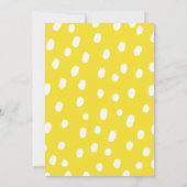 素朴なレモンの黄色のベビーシャワー 招待状 (裏面)