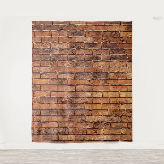 素朴なレンガの写真用背景タペストリー タペストリー (正面)