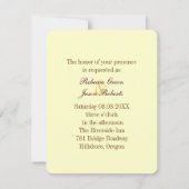 素朴なレースの納屋の木のカントリー サンキュー花の結婚式 招待状 (裏面)