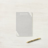 素朴なレースの銀のリネンメーキャップアーティストのヘアーサロン ポストイット (デスク上)