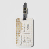 素朴なロマンスの|の行先の結婚式のゲストの好意 ラゲッジタグ (正面縦)