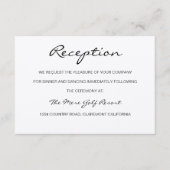 素朴なロマンチックなレセプションカードまたは宿泊カード エンクロージャーカード (正面)