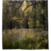 素朴なロマンチックな花の魔法の森の花 シャワーカーテン (正面)