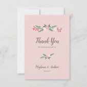 素朴なロマンチックフラワーバンチ サンキューカード (正面)