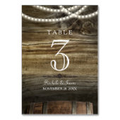 素朴なワイナリーの結婚式のテーブル数 テーブルナンバー (裏面)