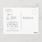 素朴なワイルドフラワーの水は日付を保存できる ポストカード (裏面)