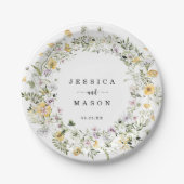 素朴なワイルドフラワーの紙皿 ペーパープレート (正面)