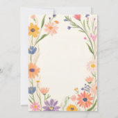 素朴なワイルドフラワーの結婚前お披露目招待状 招待状 (裏面)