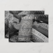 素朴なワインのコルクの結婚披露宴の明細カード エンクロージャーカード (正面/裏面)