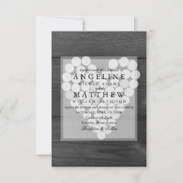 素朴なワインのコルクハート ヴィンテージワインの結婚式の招待状 招待状