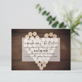 素朴なワインのコルクハート ヴィンテージワインの結婚式招待状 招待状 (スタンド正面)