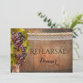 素朴なワインをテーマにしたリハーサルディナー招待状 招待状 (スタンド正面)