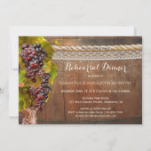 素朴なワインをテーマにしたリハーサルディナー招待状 招待状 (裏面)