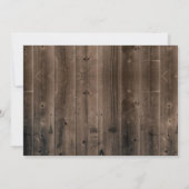 素朴なワインバージョンボトル サンキラフラワーカウガール 誕生日 招待状 (裏面)