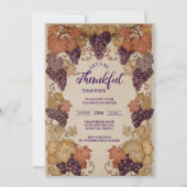 素朴なワイン収穫祭のお祝い 招待状 (正面)