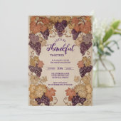 素朴なワイン収穫祭のお祝い 招待状 (スタンド正面)