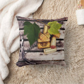 素朴なワイン・ボトルのコルクおよびコルクせん抜き クッション (ブランケット)