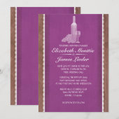 素朴なワイン・ボトルの結婚式招待状 招待状 (正面/裏面)