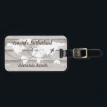 素朴なワードマップアドベンチャーアワイ名前をカスタムする ラゲッジタグ<br><div class="desc">シック素朴ラゲッジタグ。名前と住所を後ろに追加して本当の荷物タグパーソナライズされたを得る。</div>