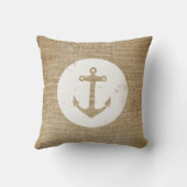 素朴なヴィンテージのいかり クッション (裏面)