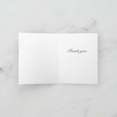 素朴なヴィンテージのオンドリの楽譜のノートありがとう サンキューカード (内部)