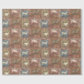 素朴なヴィンテージの家畜の錆パターン ラッピングペーパー (フラット)