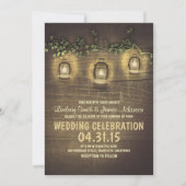 素朴なヴィンテージの庭は木製の結婚式の招待をつけます 招待状 (正面)