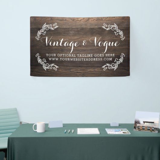 素朴なヴィンテージの木製のエレガントな国の農場のブティック 横断幕 (トレードショー)
