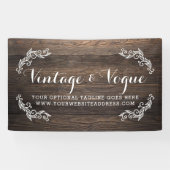 素朴なヴィンテージの木製のエレガントな国の農場のブティック 横断幕 (横)